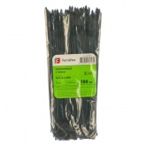 Кабельная стяжка Fortisflex КСС стандартная 8х400 мм черная [упаковка 100шт]
