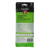 Кабельная стяжка Fortisflex КСС стандартная 8х400 мм белая [упаковка 100шт]