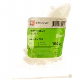 Кабельная стяжка Fortisflex КСС стандартная 8х200 мм белая [упаковка 100шт]