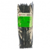 Кабельная стяжка Fortisflex КСС стандартная 5х300 мм черная [упаковка 100шт]