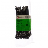 Кабельная стяжка Fortisflex КСС стандартная 4х150 мм черная [упаковка 100шт]