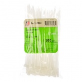 Кабельная стяжка Fortisflex КСС стандартная 4х150 мм белая [упаковка 100шт]