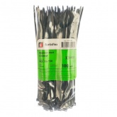 Кабельная стяжка Fortisflex КСС стандартная 3х150 мм черная [упаковка 100шт]