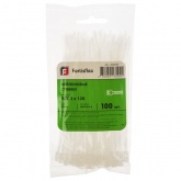 Кабельная стяжка Fortisflex КСС стандартная 3х120 мм белая [упаковка 100шт]