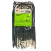 Кабельная стяжка Fortisflex КСС стандартная 3х100 мм черная [упаковка 100шт]