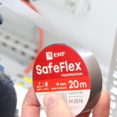 Изолента ПВХ EKF 19мм х 20м (-50..+80) 6кВ серии SafeFlex серо-стальная