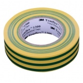Изолента ПВХ 19мм х 20м (от 0°С до +60°С) 1300 желто-зеленая 3M Temflex