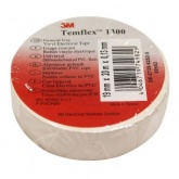 Изолента ПВХ 19мм х 20м (от 0°С до +60°С) 1300 белая 3M Temflex