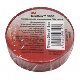 Изолента ПВХ 19мм х 20м (от 0°С до +60°С) 1300 красная 3M Temflex