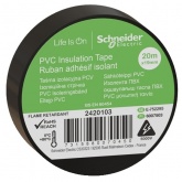 Изолента ПВХ 19мм х 20м черная Schneider Electric
