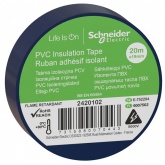 Изолента ПВХ 19мм х 20м синяя Schneider Electric
