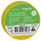 Изолента ПВХ 19мм х 20м желтая Schneider Electric