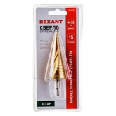 Сверло ступенчатое для работы с металлом, пластиком и деревом «ТИТАН» 4,0-32,0 мм REXANT