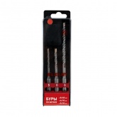 Набор буров по бетону 5х110, 6х110, 8х160 мм, 3 шт., в пластиковой коробке SDS Plus Rexant