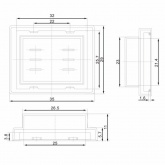 Колпачок влагозащитный Rexant для клавишных выключателей