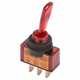 Тумблер 12V 20А (3c) ON-OFF однополюсный  с красной подсветкой  блистер  REXANT