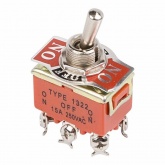 Тумблер 250V 15А (6c) ON-ON двухполюсный  1шт. в пакете REXANT