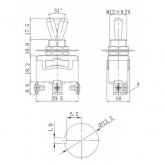 Тумблер Rexant 250V 15А (3c) ON-OFF-ON однополюсный