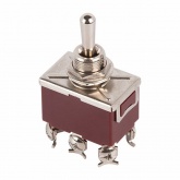 Тумблер 250V 6А (6c) (ON)-OFF-(ON) двухполюсный  блистер  REXANT
