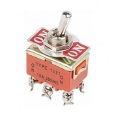 Тумблер Rexant 250V 15А (6c) ON-ON двухполюсный (блистер)