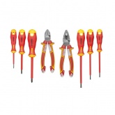 Набор диэлекрических отверток Felo Ergonic диэлектрические пасатижи и бокорезы в упаковке, 8шт