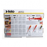 Набор диэлекрических отверток Felo Ergonic диэлектрические пасатижи и бокорезы в упаковке, 8шт