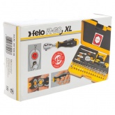 Набор бит Felo SL/ND/PH/Tx/SQ/BH/MS с трещоткой и рукояткой ERGONIC 36 шт в кейсе