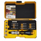 Набор бит SL/PH/Hex/Tx и головок с поворотной трещоткой Felo Ergonic K в кейсе, 20 шт