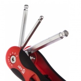 Набор КВТ раскладных шестигранных ключей с шаром в рукоятке НТК-Ш-08