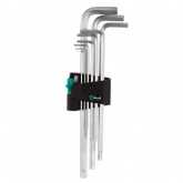Набор г-образных ключей Wera метрических, хромированных, 9шт 950 L/9 SM N
