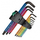 Набор Г-образных ключей Wera метрических, BlackLaser, 9шт Multicolour 950 SPKL/9 SM N