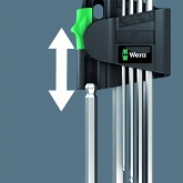 Набор Г-образных ключей Wera метрических, хромированных, 7шт 950 PKL/7B SM Magnet