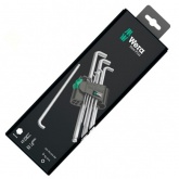 Набор Г-образных ключей Wera метрических, хромированных, 9шт, 950 PKLS/9 SM SB