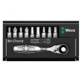 Комплект инструментов Вера с мини-трещоткой 1/4 дюйма из 10 предметов Bit-Check 10 Zyklop Mini 1