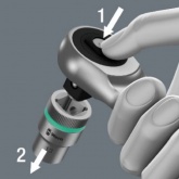 Набор с трещоткой, сдвижной квадрат, привод 3/8 дюйма, метрический, 29 предмет 8100 SB 7 Zyklop Meta