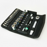 Набор с трещоткой, переключение реверса, привод 1/4 дюйма, метрический 8100 SA 8 Zyklop Metal 28пред