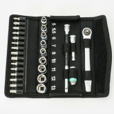 Набор с трещоткой, сдвижной квадрат, привод 1/4 дюйма, метрический, 28 предметов 8100 SA 7 Zyklop Me