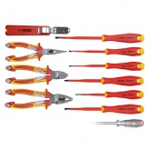 Набор диэлектрических отверток Felo SL/PH/PZ E-Slim ERGONIC, бокорезы, плоскогубцы, длинногубцы