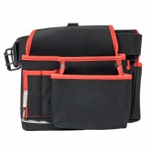 Сумка-пояс двухсекционная усиленная с двухшпеньковым ремнем EKF Master С-12 370х460х140мм ПВХ