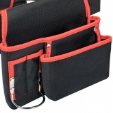 Сумка-пояс двухсекционная усиленная с двухшпеньковым ремнем EKF Master С-12 370х460х140мм ПВХ