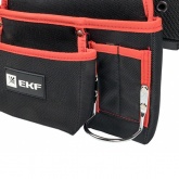 Сумка-пояс двухсекционная усиленная с двухшпеньковым ремнем EKF Master С-12 370х460х140мм ПВХ