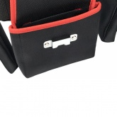 Сумка-пояс двухсекционная усиленная с двухшпеньковым ремнем EKF Master С-12 370х460х140мм ПВХ