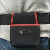 Сумка-пояс двухсекционная усиленная с двухшпеньковым ремнем EKF Master С-12 370х460х140мм ПВХ