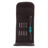 Ручка битодержатель набор насадок (10) Wera для прецизионных работ в футляре Kraftform Kompakt Micro