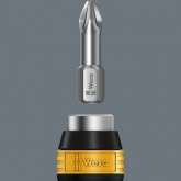 Отвертка ручка-держатель Wera антистатическая ESD без магнита для бит 1/4 дюйма Kraftform 813 R