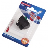 Выключатель клавишный Rexant 250V 16А (4с) ON-OFF зеленый с подсветкой (блистер)