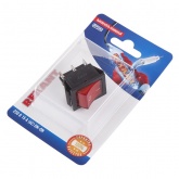 Выключатель клавишный Rexant 250V 15А (6с) ON-ON красный с подсветкой (блистер)