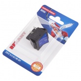 Выключатель клавишный Rexant 250V 16А (4с) ON-OFF синий с подсветкой (блистер)