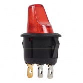 Выключатель клавишный Rexant круглый 250V 6А (3с) ON-OFF красный