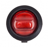 Выключатель клавишный Rexant круглый 250V 6А (3с) ON-OFF красный